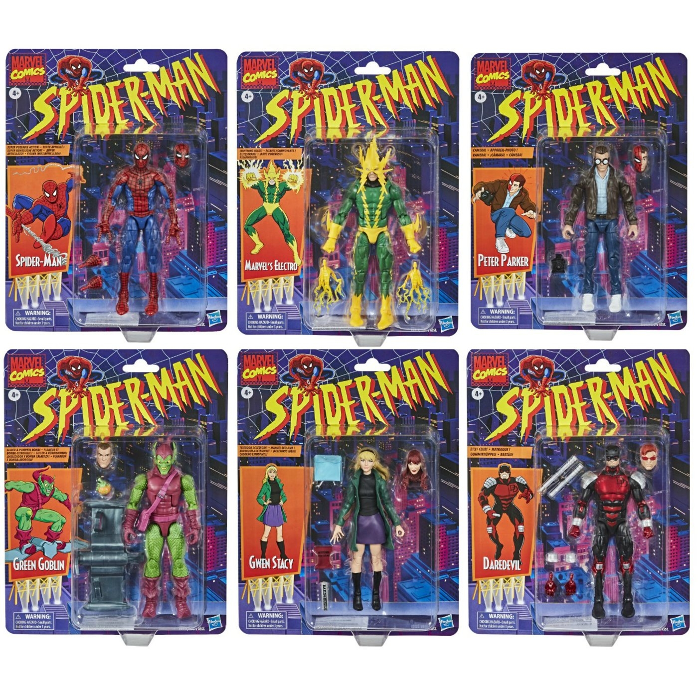 Spider-Man Marvel Legends Retro Collection Wave 1 Set of 6 – Kapow Toys