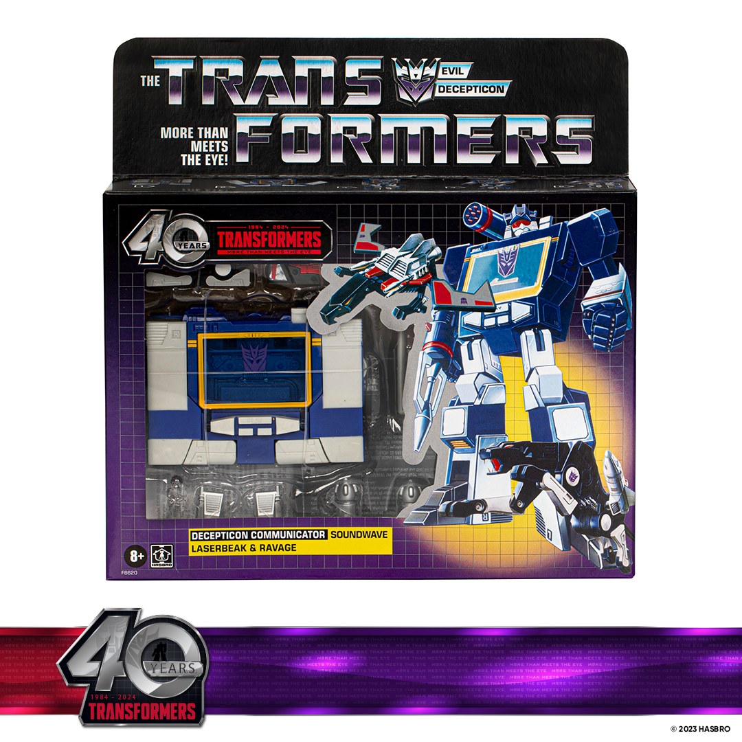 Transformers 40th Anniversary G1 Soundwave and Laserbeak Kapow Toys