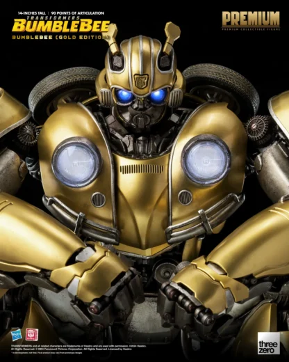 Threezero Transformers Bumblebee PREMIUM Gold Bumblebee Figure