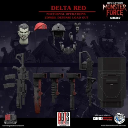 Operation: Monster Force Season 02 Delta Red Nocturnal Operations Zombie Defense Load Out